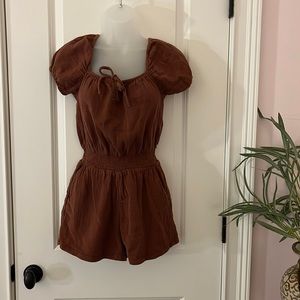 Aerie romper xxs deep coral